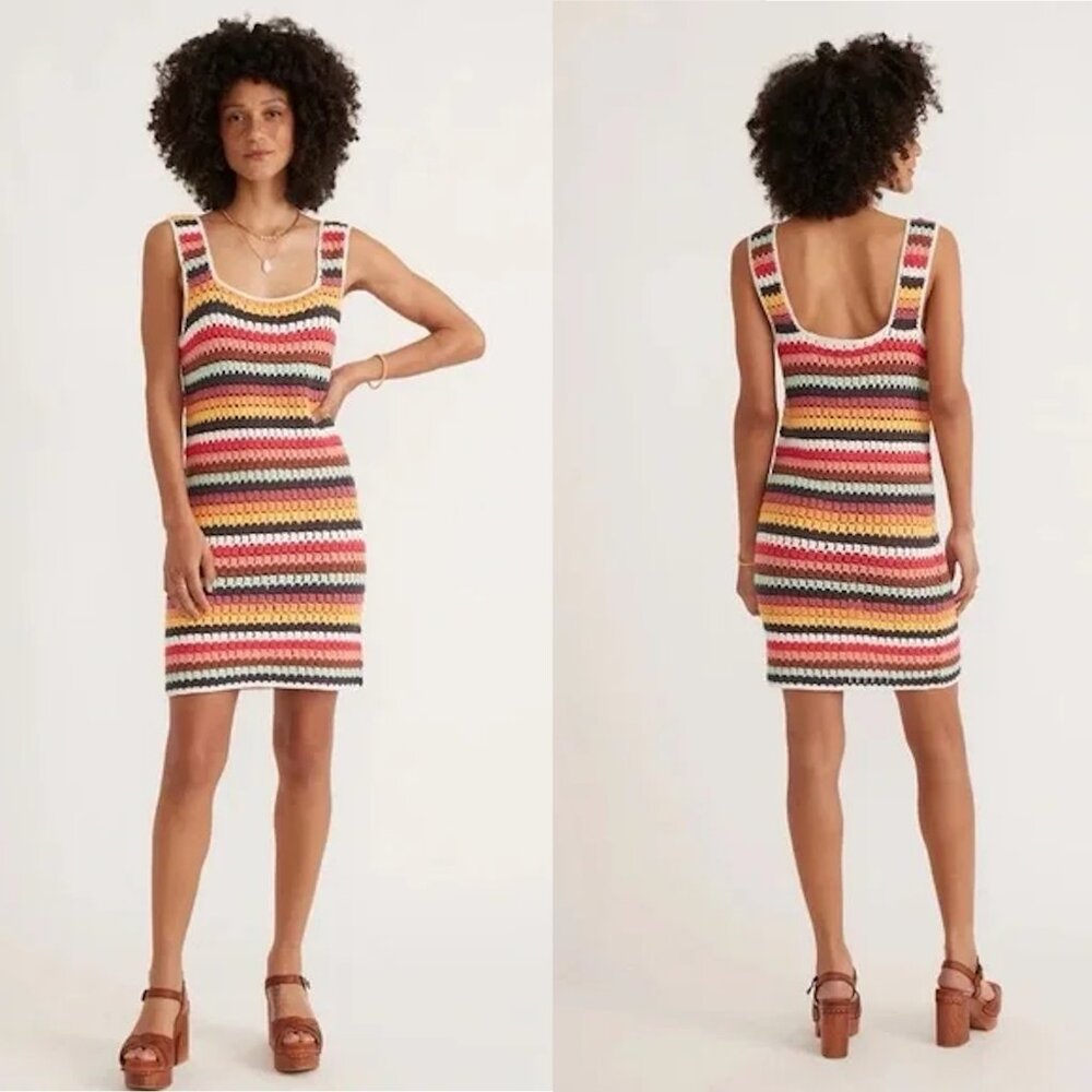 Nwt New $218 Marine Layer Fiona Crochet Dress Size M
